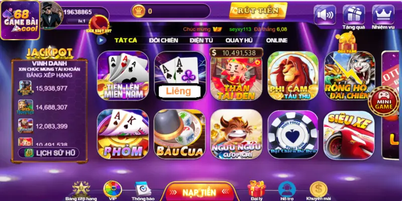 Tổng quan về game bài liêng tại 68 game bài