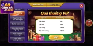 Kim cương là cấp độ cao nhất trong chế độ vip 68 game bài